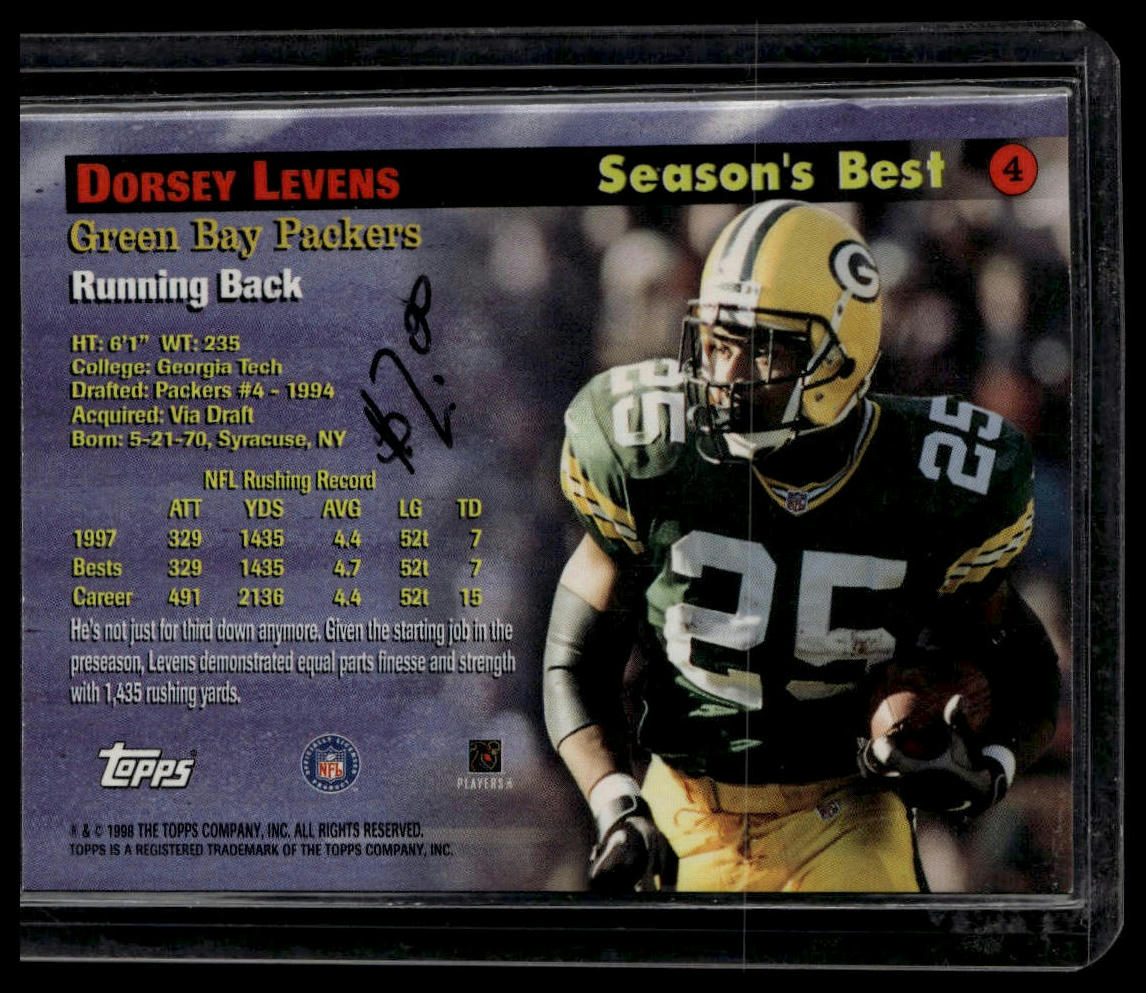 1998 Topps Chrome #4 Dorsey Levens Season's Best
