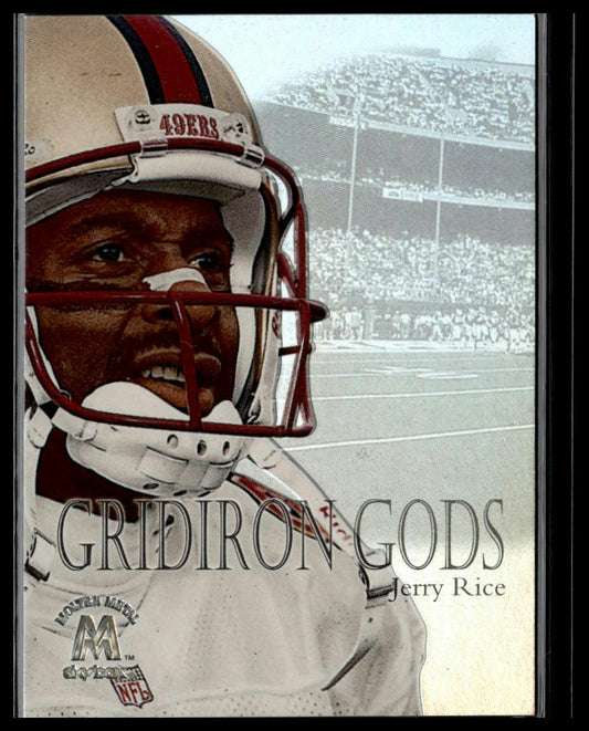 1999 SkyBox Molten Metal - Gridiron Gods Silver #9GG Jerry Rice