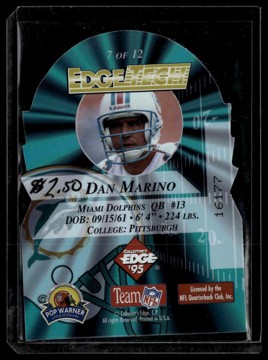 1995 Collector's Edge Instant Replay #7 Dan Marino EdgeTech Die Cuts