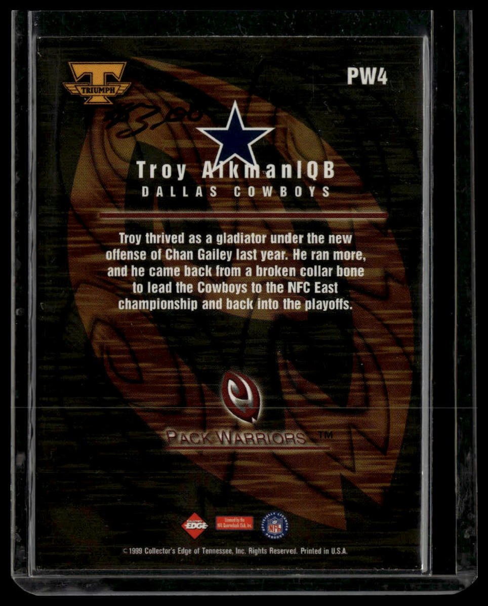 1999 Collector's Edge Triumph #PW4 Troy Aikman Pack Warriors