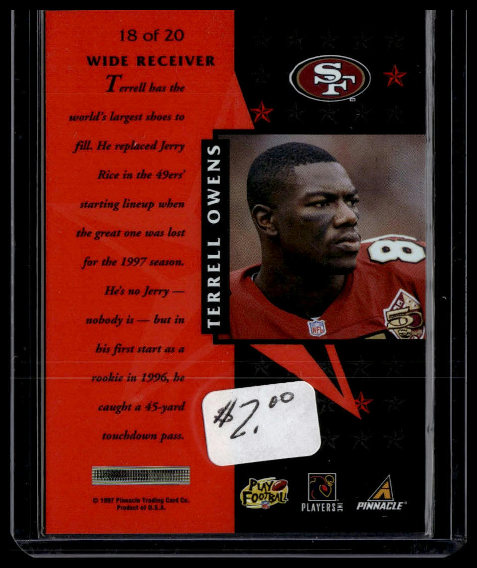 1997 Pinnacle Certified #18 Terrell Owens Certified Team