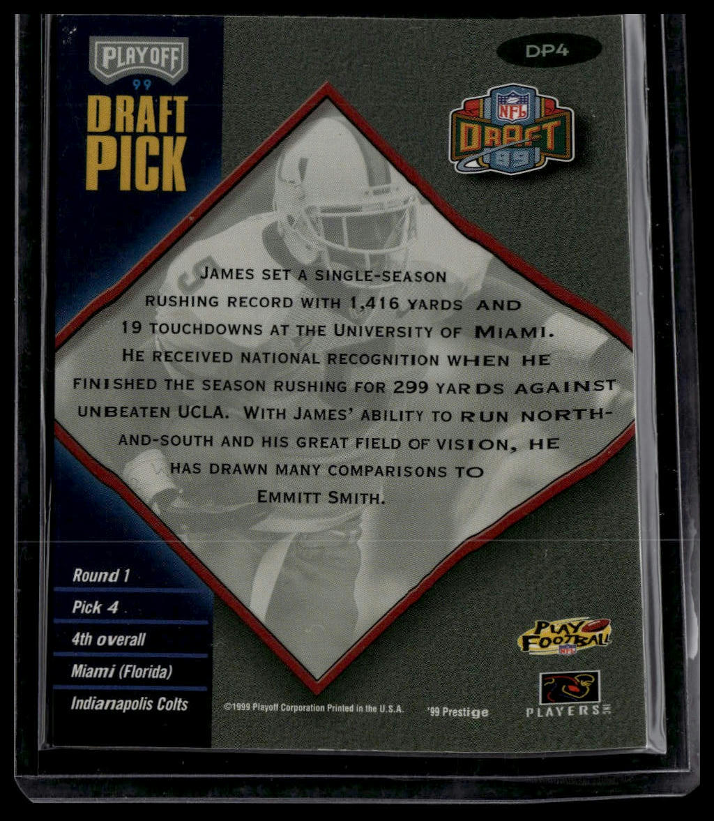 1999 Playoff Prestige EXP #DP4 Edgerrin James Draft Picks