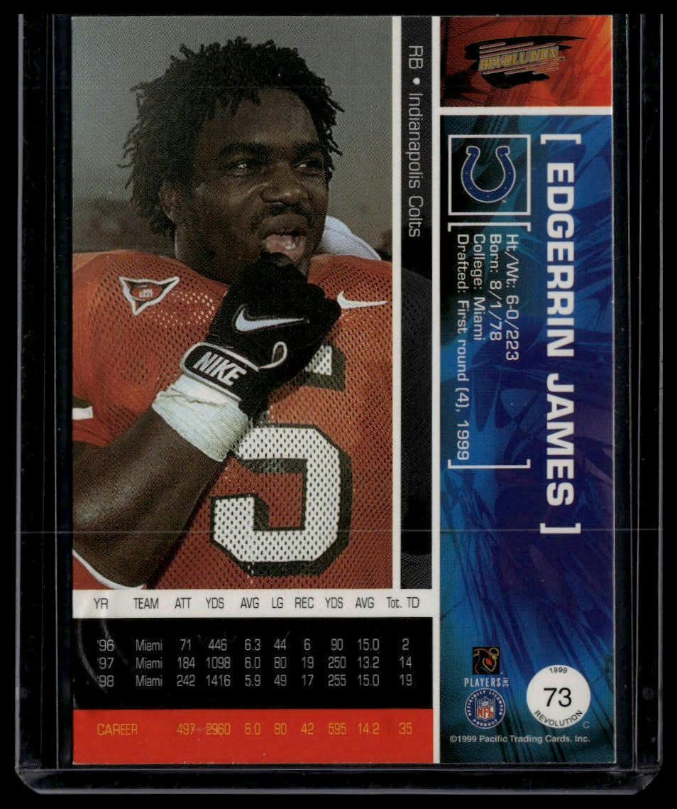 1999 Pacific Revolution #73 Edgerrin James