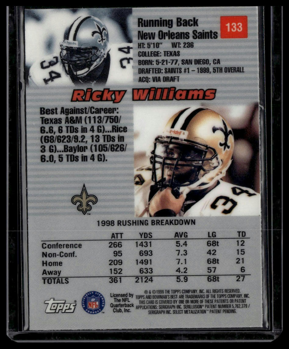 1999 Bowman's Best #133 Ricky Williams