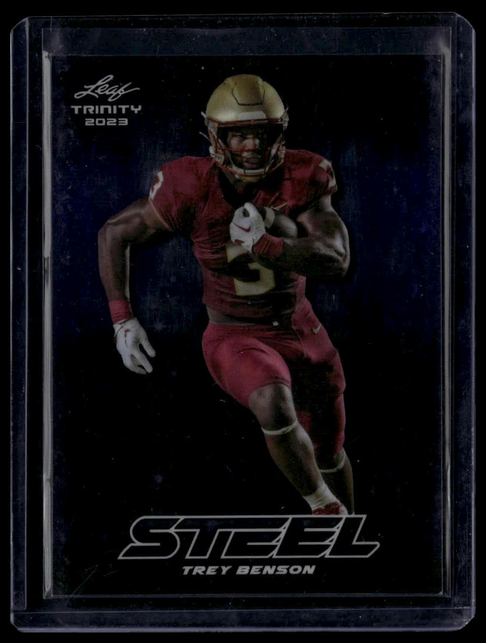 2023 Leaf Trinity - Steel Purple Lava #S-76 Trey Benson #/49