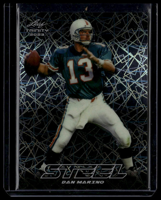 2023 Leaf Trinity (Mega Box) #S-25 Dan Marino Steel Lazer Silver
