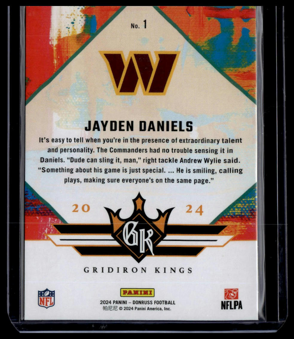 2024 Donruss #1 Jayden Daniels Rookie Gridiron Kings