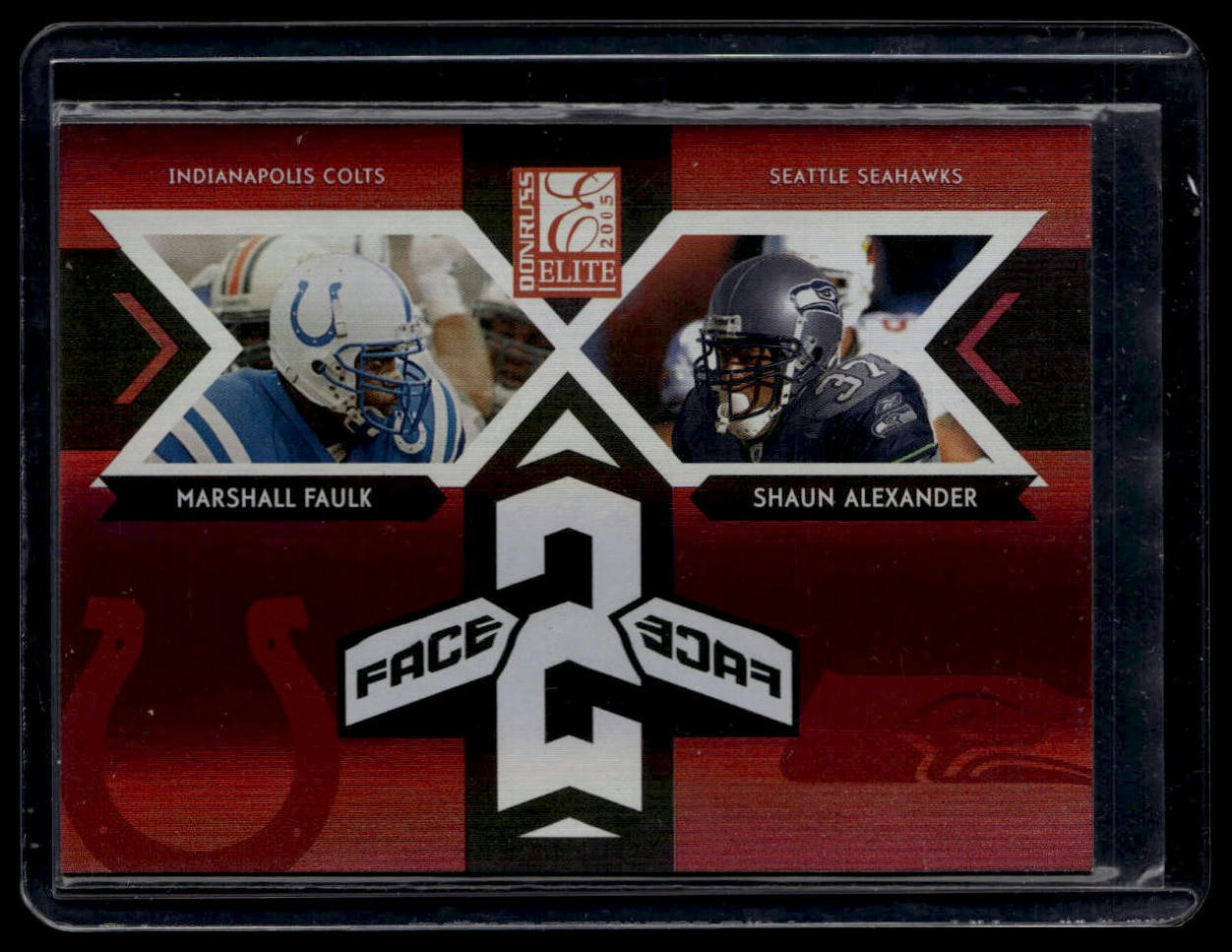 2005 Donruss Elite #CB-16 Faulk / Alexander SN250 Face 2 Face Red #/250