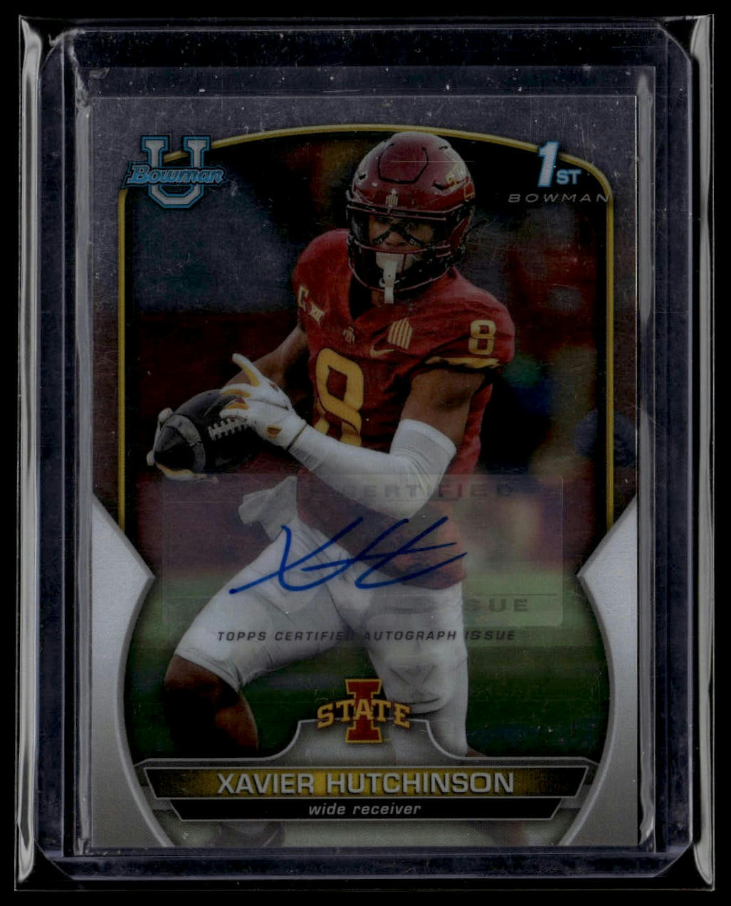 2022 Bowman University Chrome #32 Xavier Hutchinson Prospect Autographs