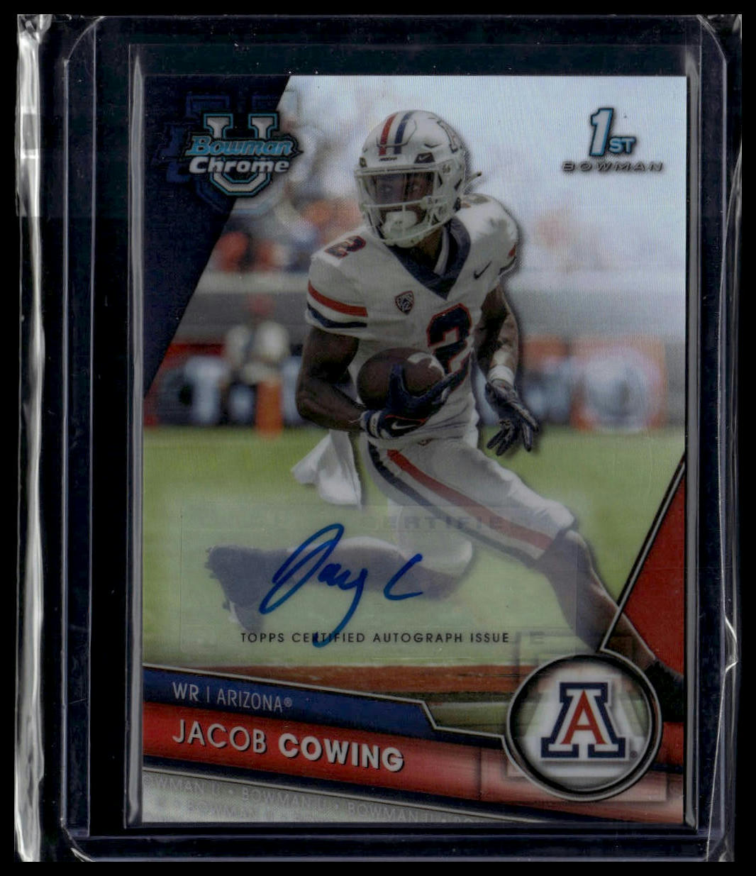 2023 Bowman University Chrome #46 Jacob Cowing Autographs Refractor /499