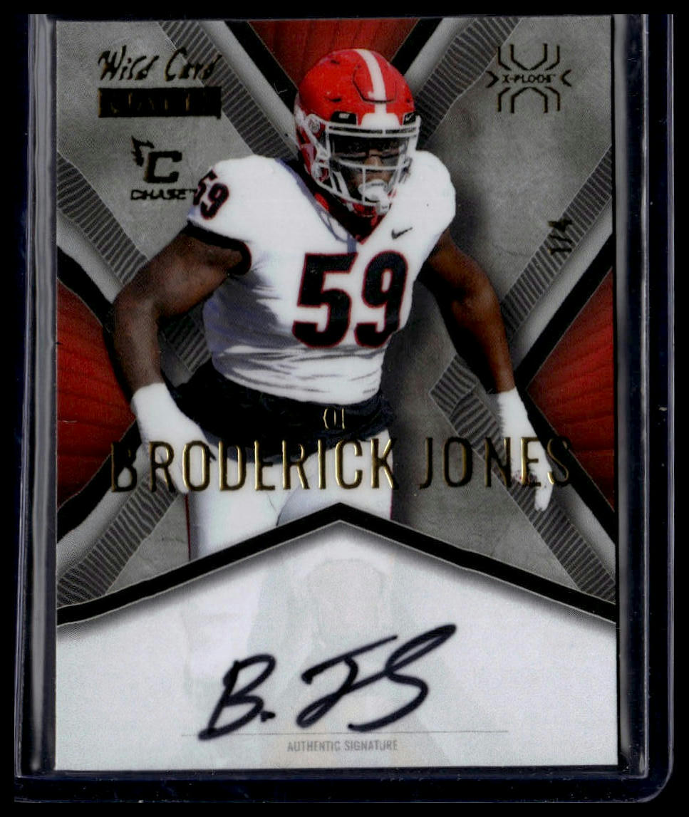 2023 Wild Card Matte - Xplode Red/Silver #MXP-A Broderick Jones #/4