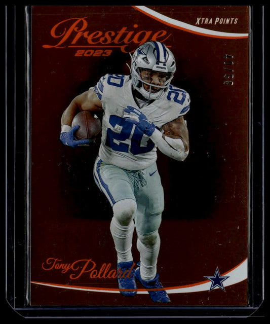 2023 Panini Prestige #85 Tony Pollard Xtra Points Orange #/50