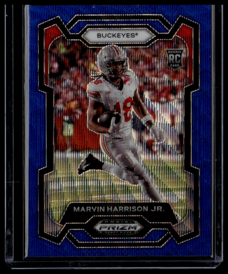 2024 Panini Prizm Draft Picks #104 Marvin Harrison Jr. Blue Wave #/249