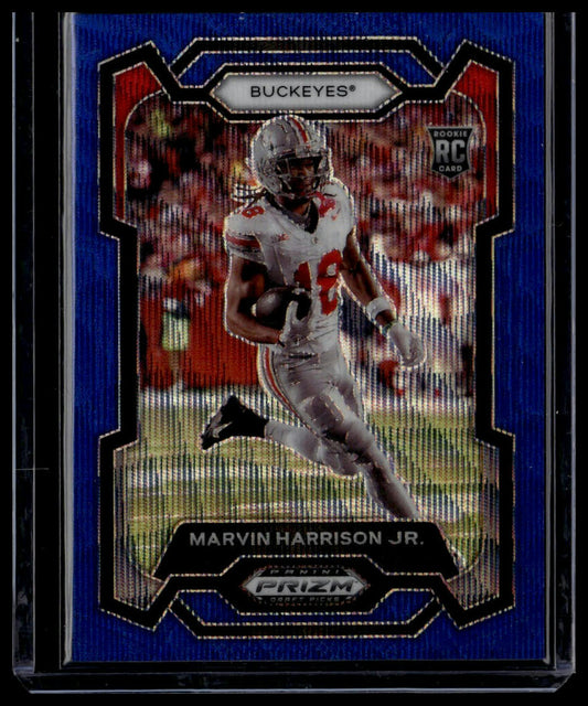 2024 Panini Prizm Draft Picks #104 Marvin Harrison Jr. Blue Wave #/249