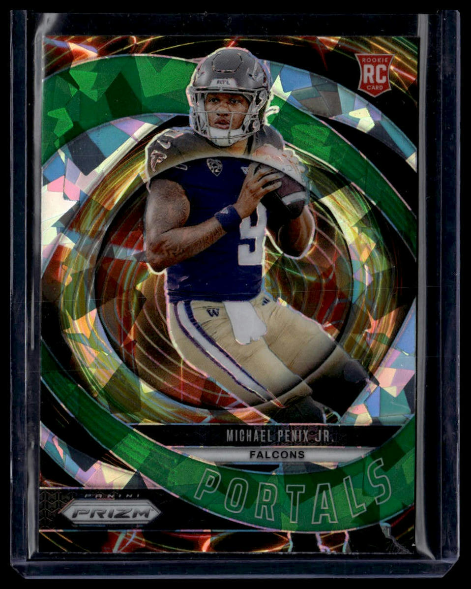 2024 Panini Prizm #6 Michael Penix Jr. Portals Green Ice Prizm