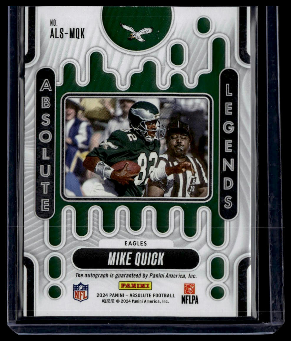 2024 Panini Absolute #ALS-MQK Mike Quick Absolute Legends Signatures Orange #/50