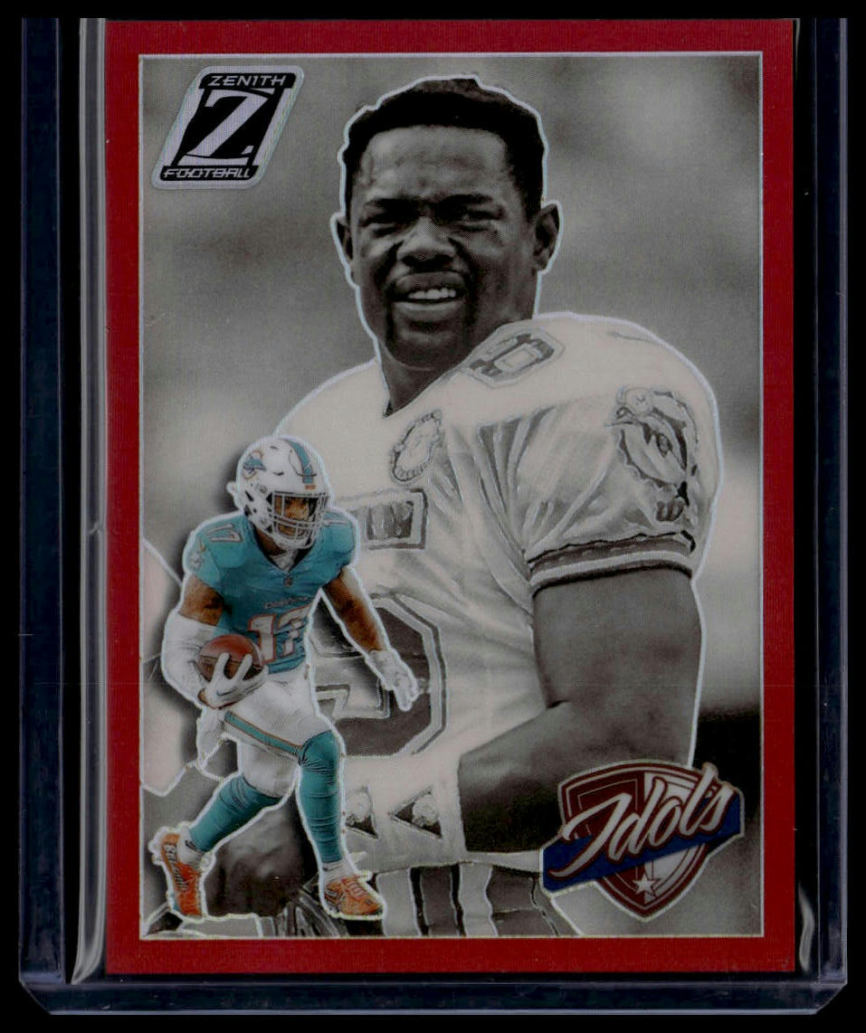 2024 Panini Zenith #20 Jaylen Waddle / Mark Duper SN49 Idols Red
