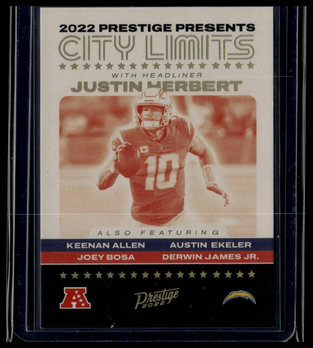 2022 Panini Prestige #CL-4 Justin Herbert City Limits