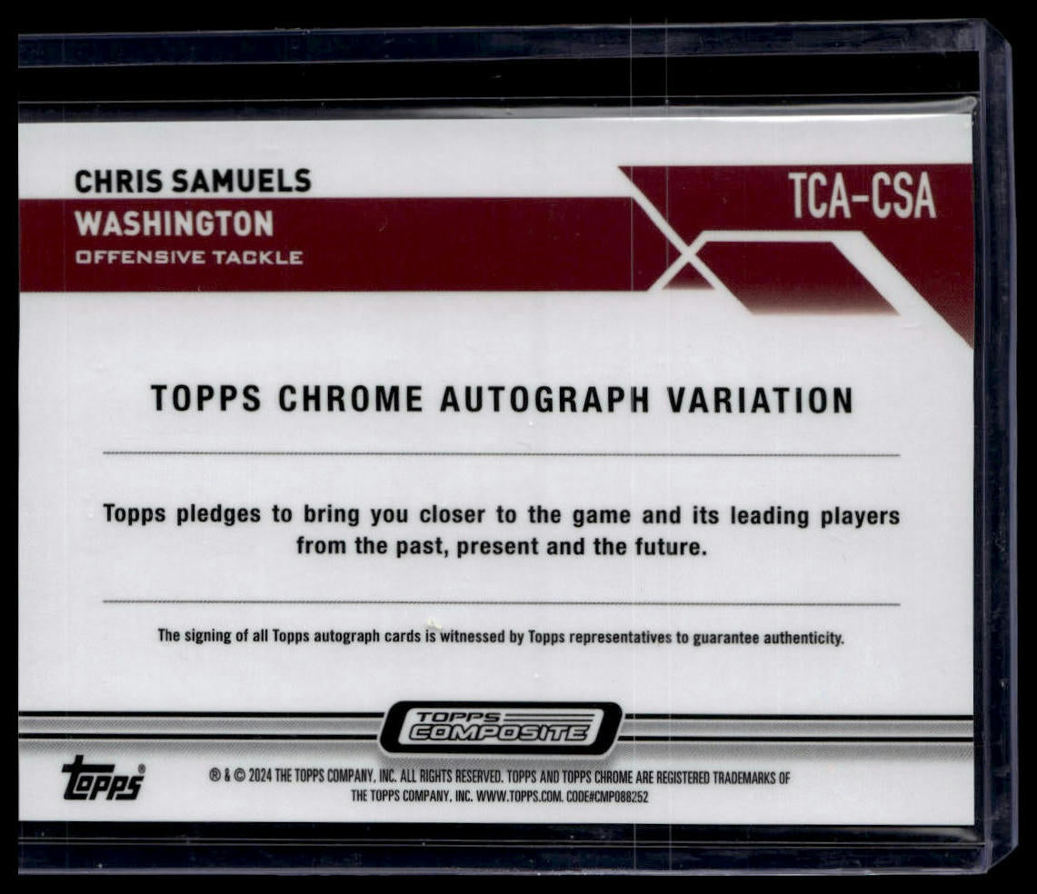 2023 Topps Composite #TCA-CSA Chris Samuels Autographs Green Geometric /99