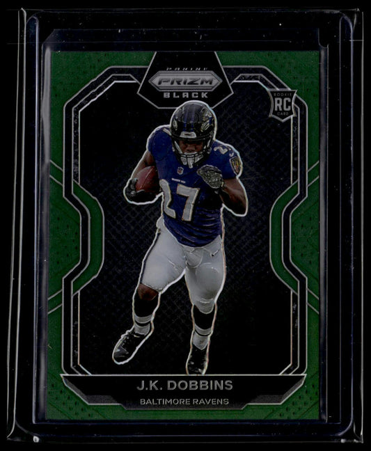 2020 Panini Chronicles #PB-6 J.K. Dobbins Prizm Black Green #/49