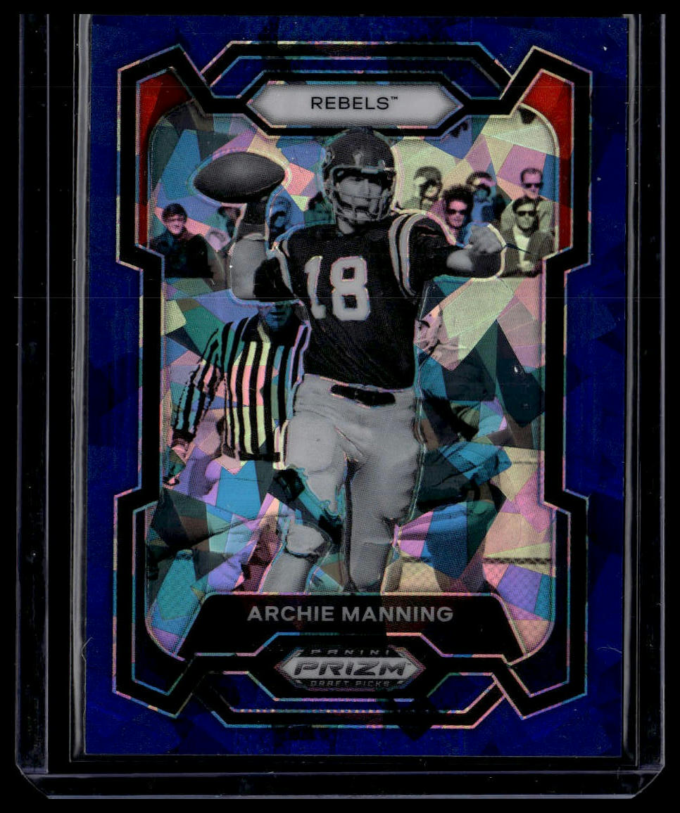 2024 Panini Prizm Draft Picks #89 Archie Manning Blue Ice #/99