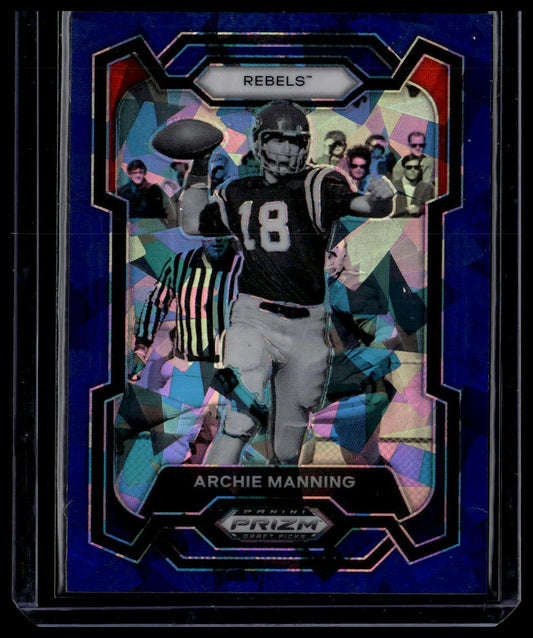 2024 Panini Prizm Draft Picks #89 Archie Manning Blue Ice #/99