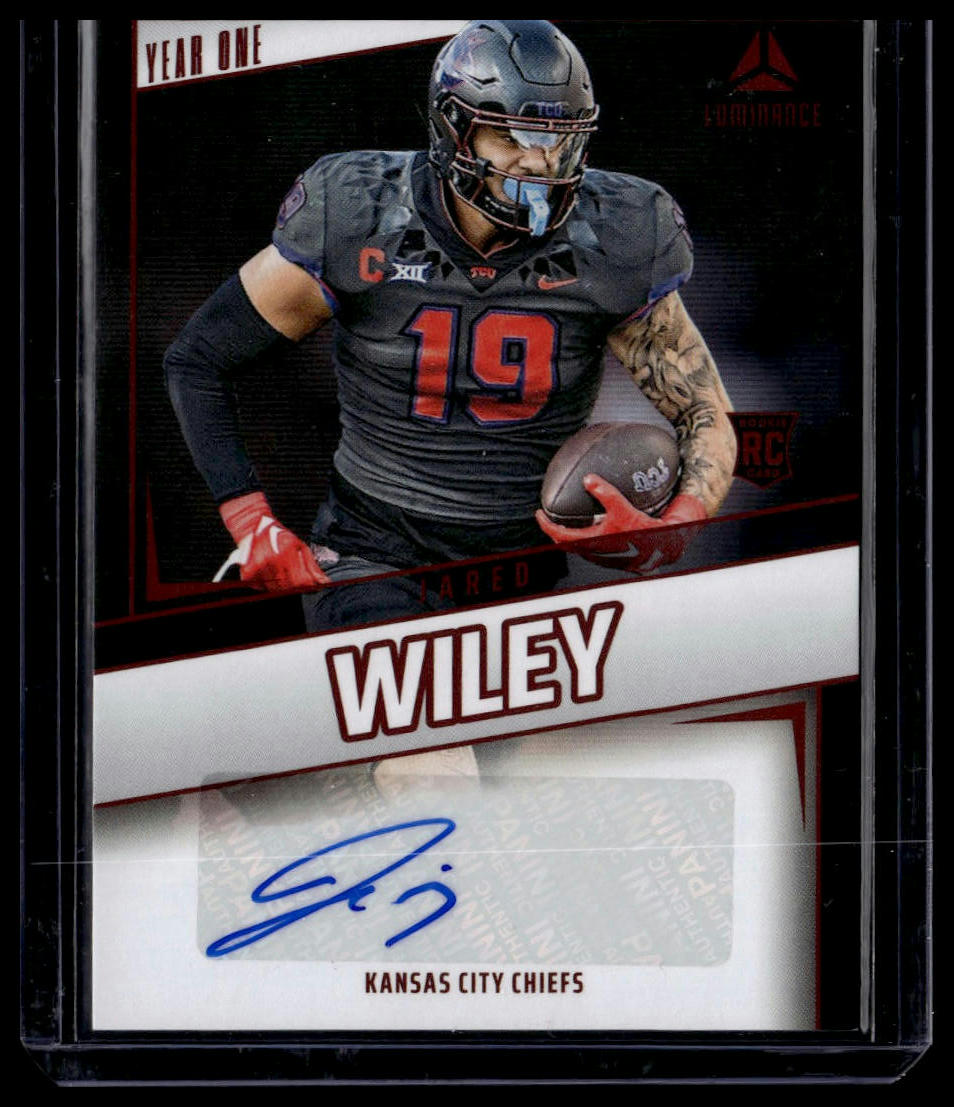 2024 Panini Luminance #YOS-JWY Jared Wiley Year One Signatures RPS Red