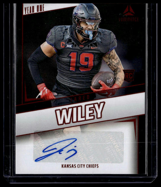 2024 Panini Luminance #YOS-JWY Jared Wiley Year One Signatures RPS Red