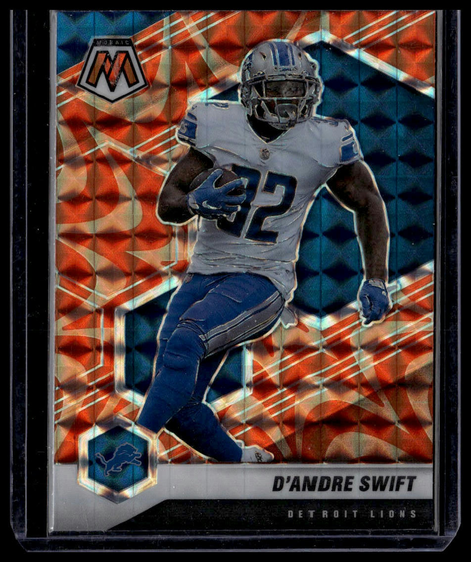 2021 Panini Mosaic #73 D'Andre Swift Prizm Reactive Orange