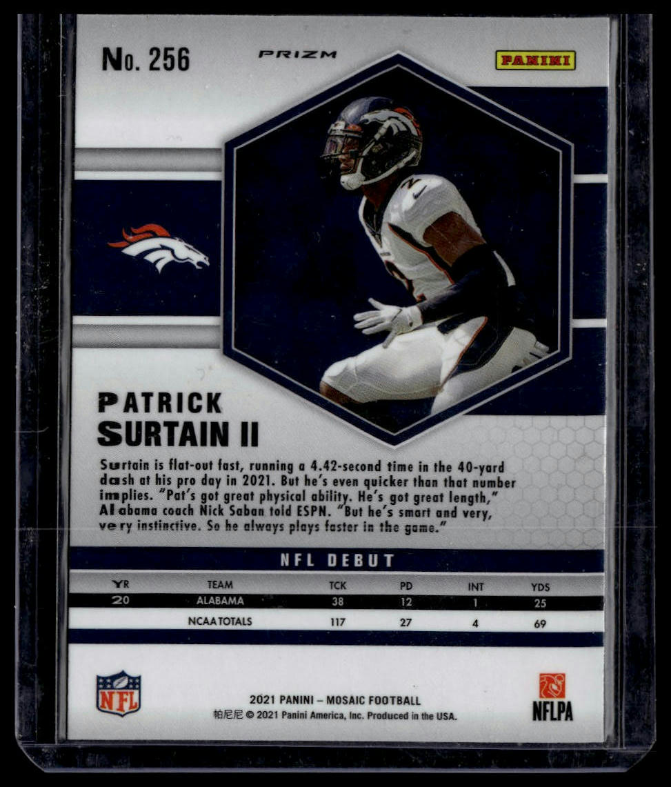 2021 Panini Mosaic #256 Patrick Surtain II Prizm Silver