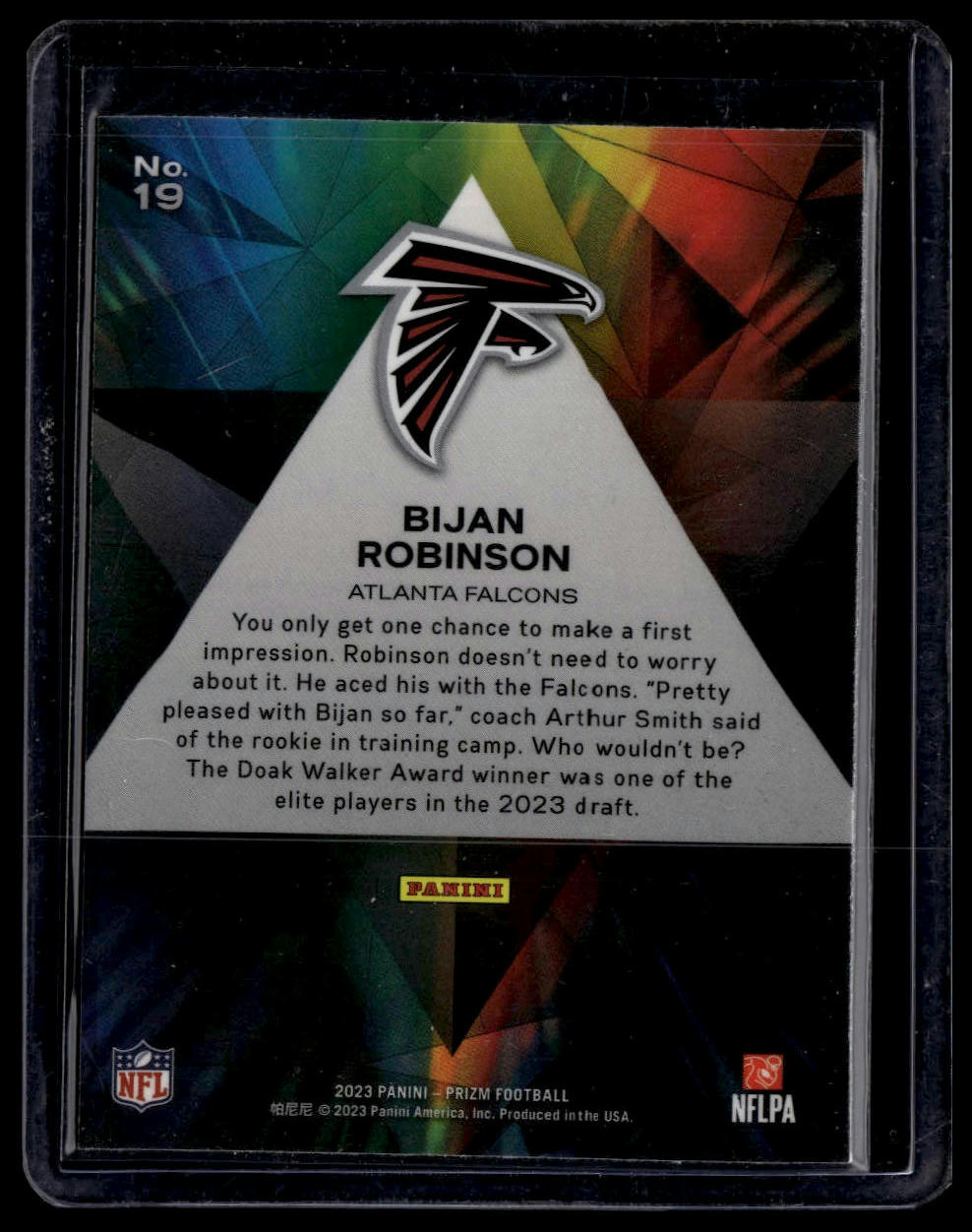 2023 Panini Prizm #19 Bijan Robinson Prizmatic