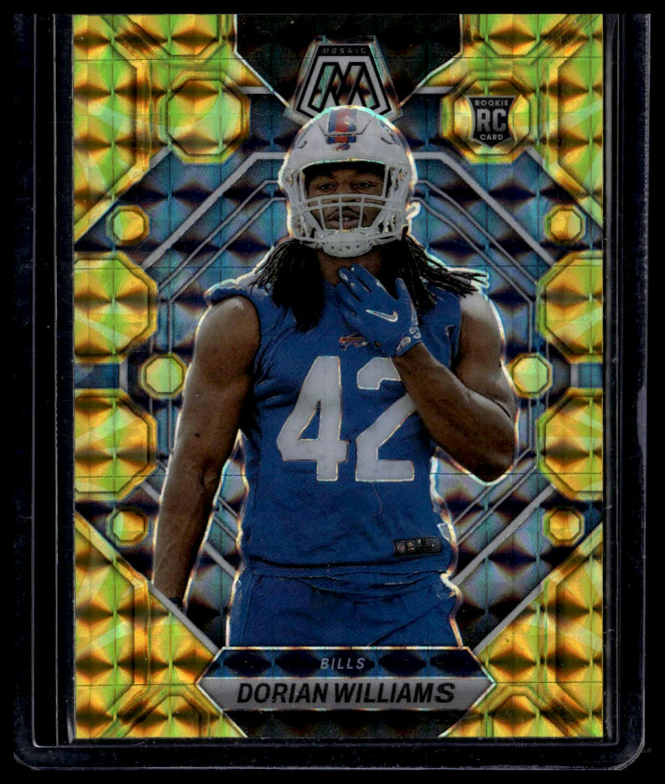 2023 Panini Mosaic #317 Dorian Williams Reactive Yellow Mosaic