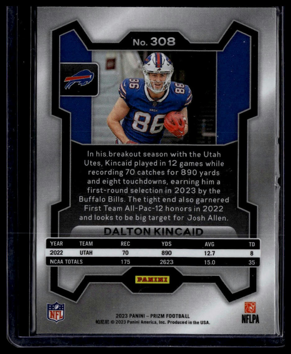 2023 Panini Prizm #308 Dalton Kincaid