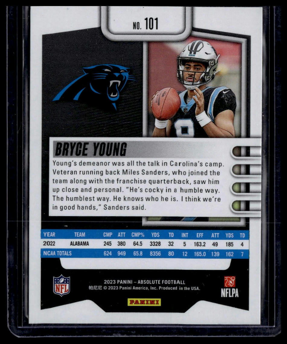 2023 Panini Absolute #101 Bryce Young Retail