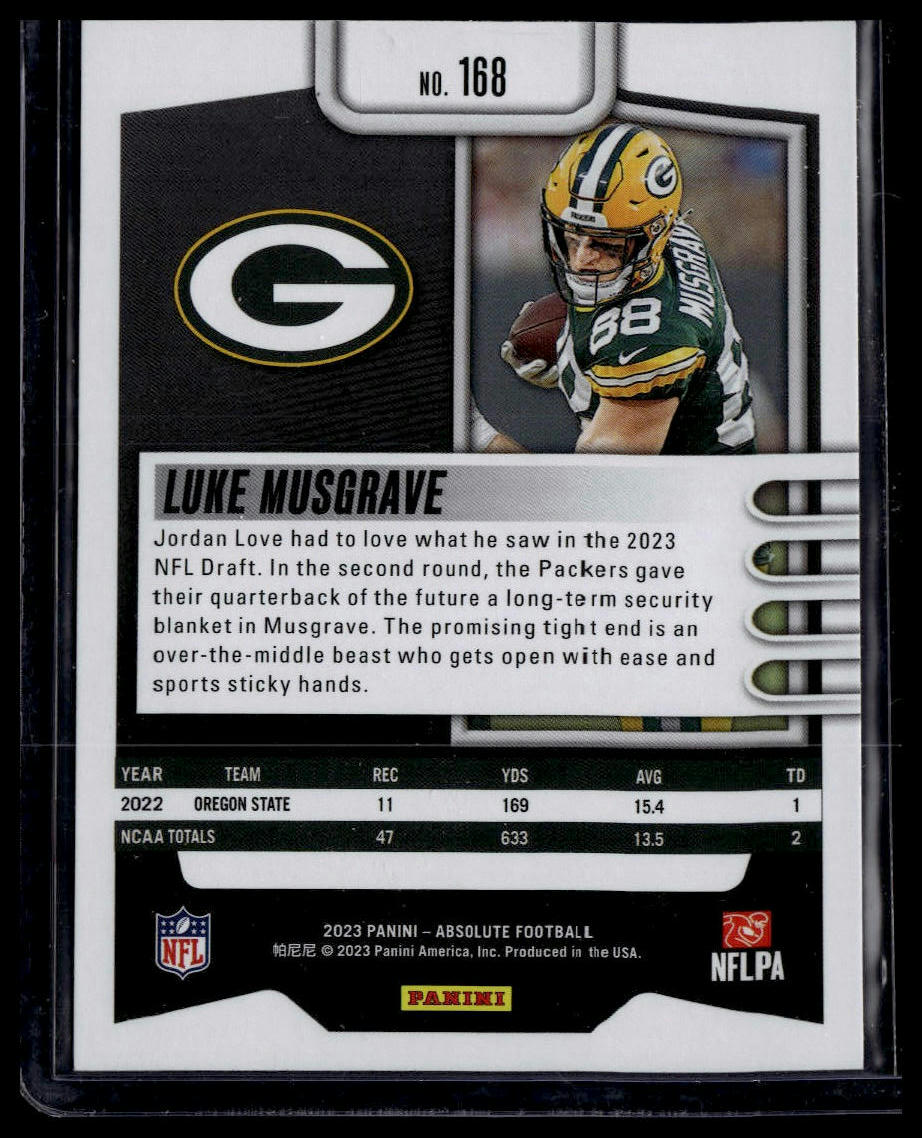 2023 Panini Absolute #168 Luke Musgrave Retail