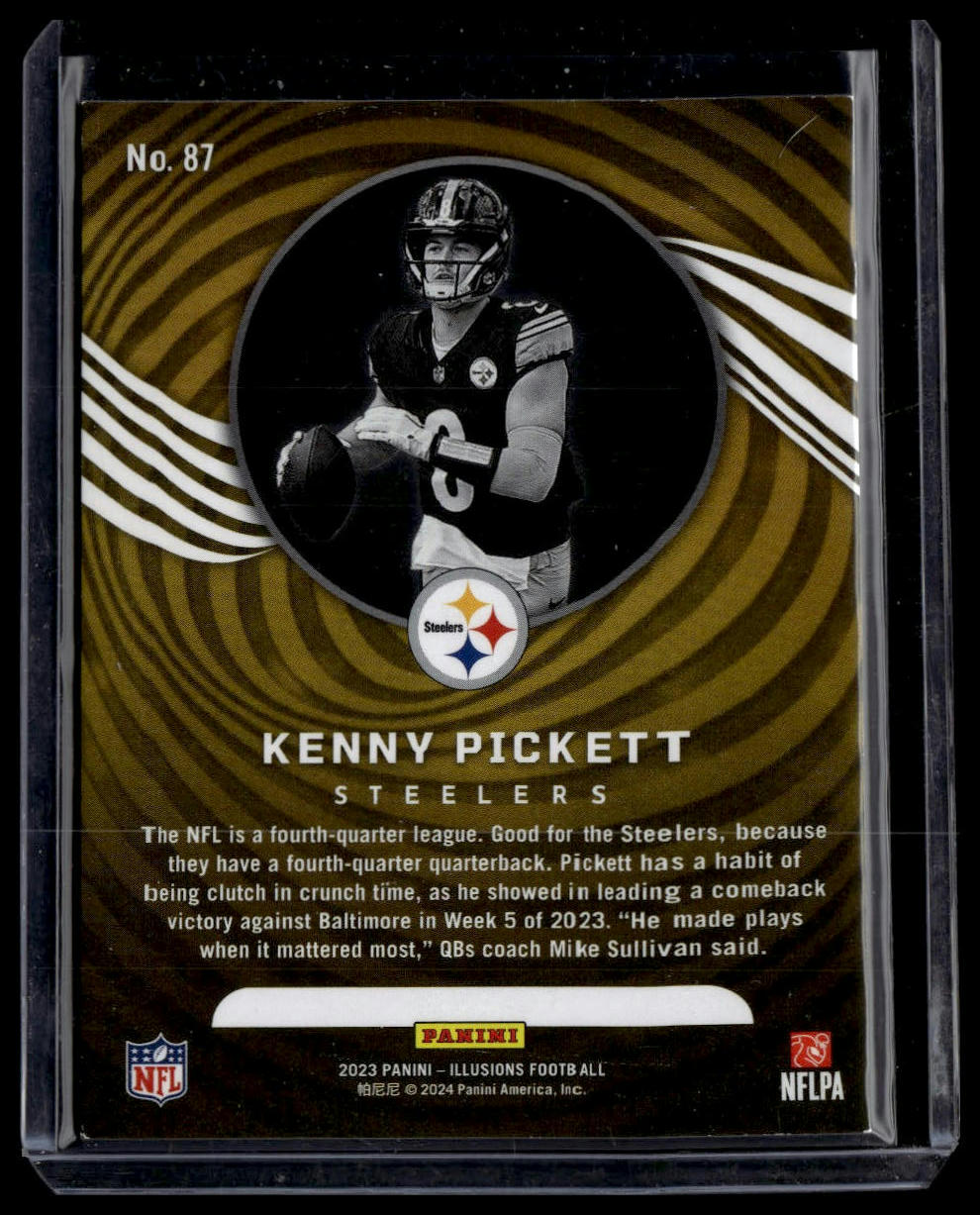 2023 Panini Illusions #87 Kenny Pickett Red Trophy Collection #/175
