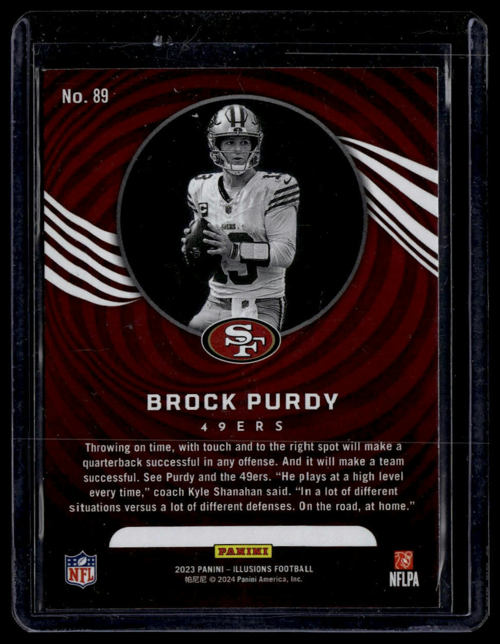 2023 Panini Illusions #89 Brock Purdy Orange Trophy Collection