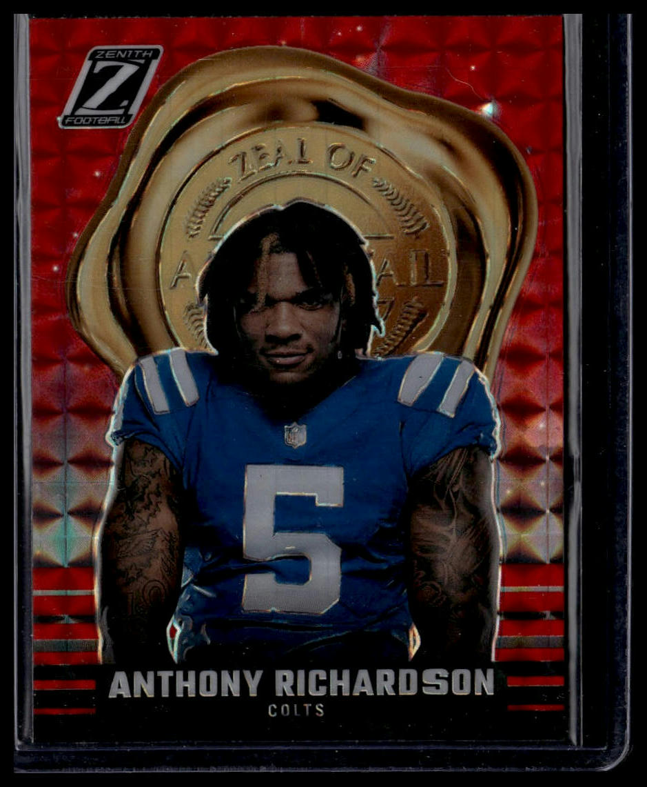 2023 Panini Zenith #26 Anthony Richardson Zeal of Approval Red