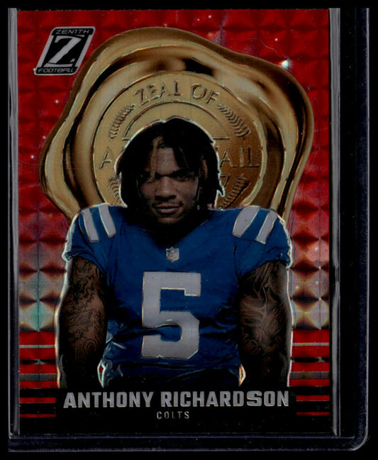 2023 Panini Zenith #26 Anthony Richardson Zeal of Approval Red
