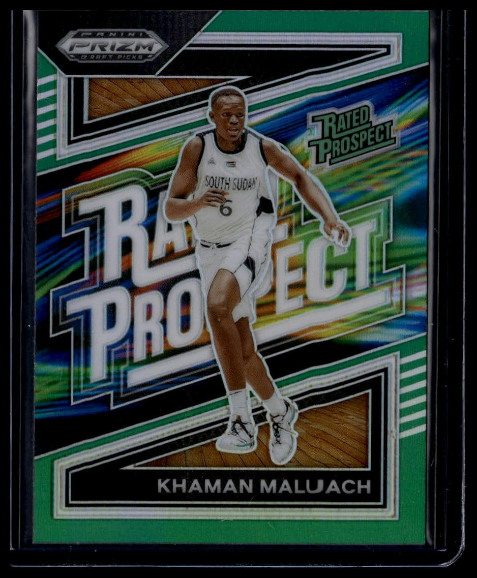 2024 Panini Prizm Draft Picks #16 Khaman Maluach Rated Prospect Prizms Green