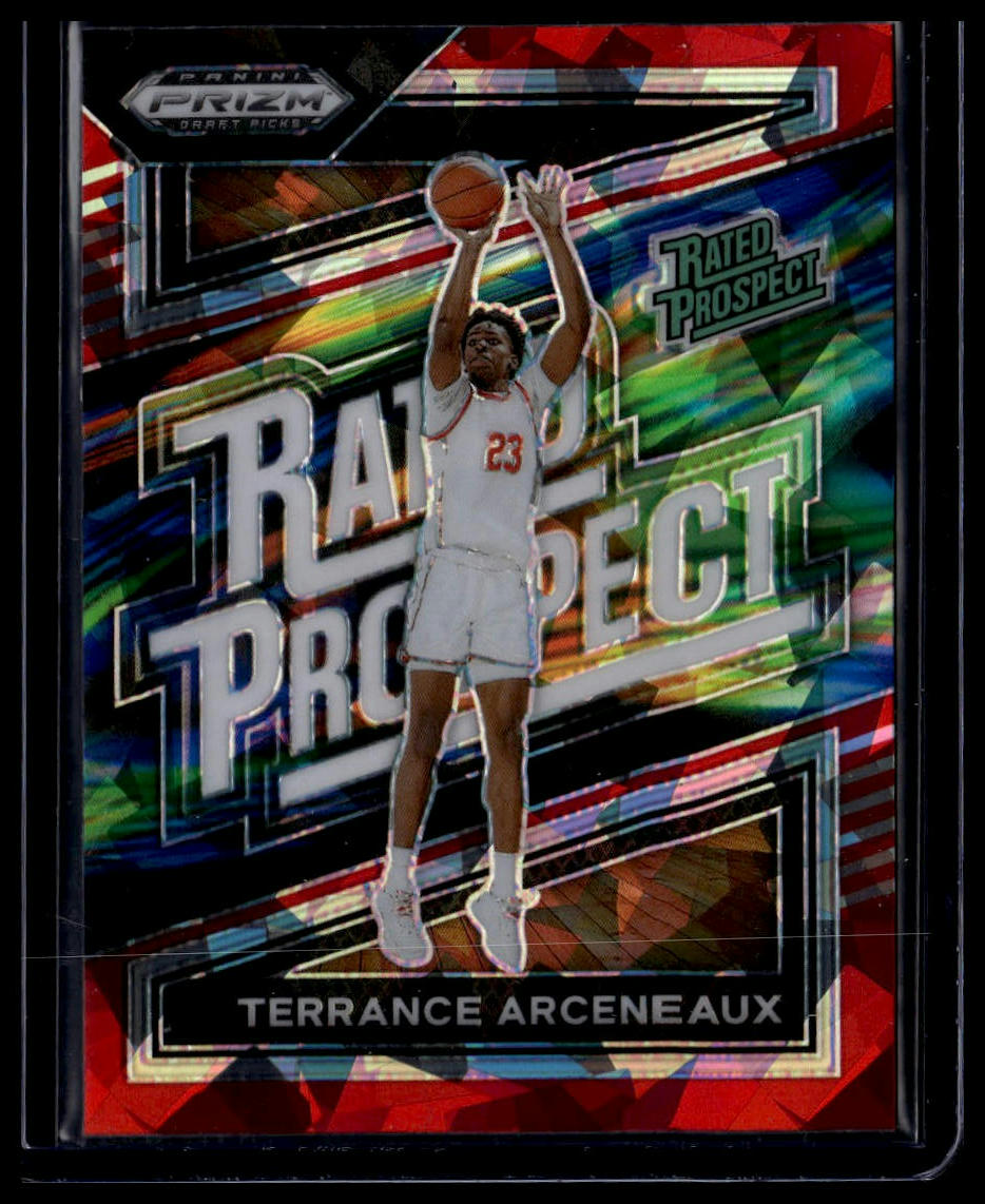 2024 Panini Prizm Draft Picks #3 Terrance Arceneaux Prospect Prizms Red Ice