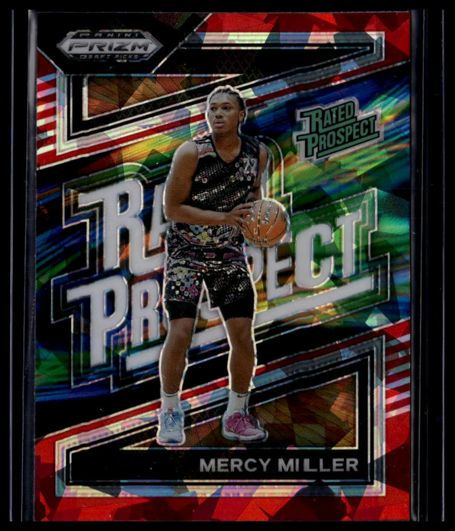 2024 Panini Prizm Draft Picks #4 Mercy Miller Rated Prospect Prizms Red Ice