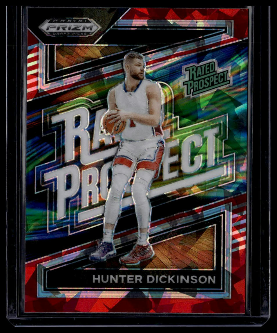 2024 Panini Prizm Draft Picks #5 Hunter Dickinson Rated Prospect Prizms Red Ice