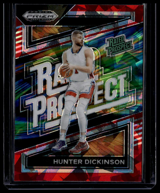 2024 Panini Prizm Draft Picks #5 Hunter Dickinson Rated Prospect Prizms Red Ice