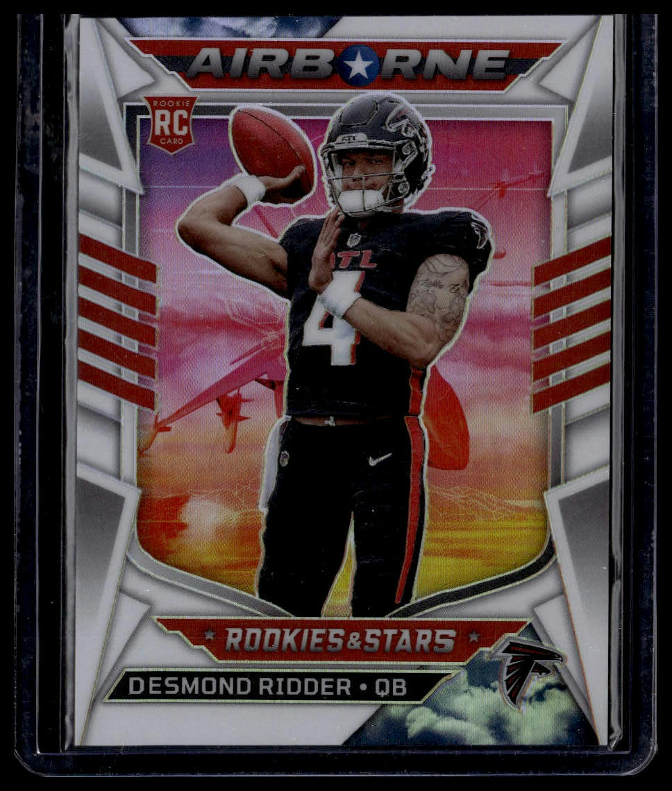 2022 Panini Rookies & Stars #AI-18 Desmond Ridder Airborne White #/149