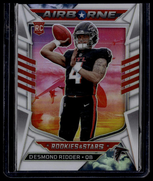 2022 Panini Rookies & Stars #AI-18 Desmond Ridder Airborne White #/149