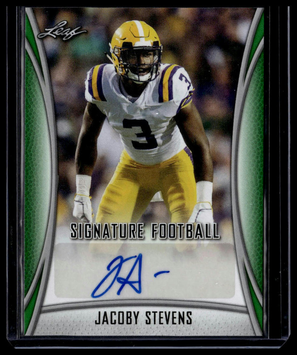 2021 Leaf Signature #BA-JS1 JaCoby Stevens Green