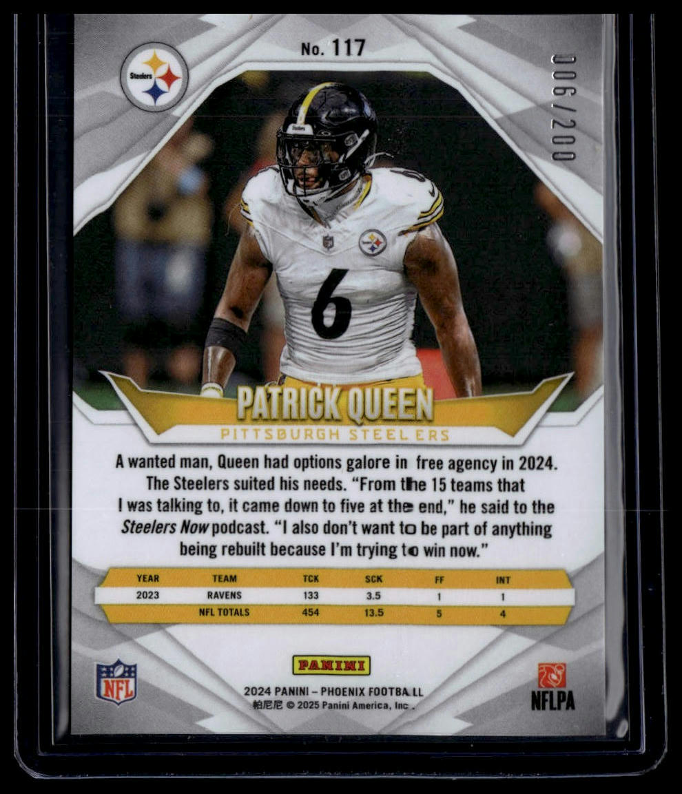2024 Panini Phoenix #117 Patrick Queen Pulsar #/200