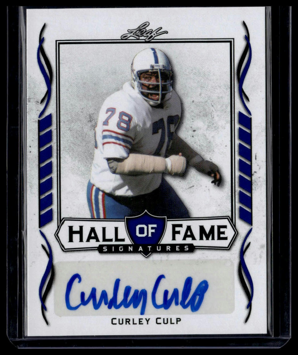 2021 Leaf Signature Hall of Fame #HOF-CC1 Curley Culp Blue