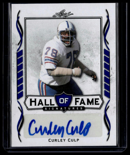 2021 Leaf Signature Hall of Fame #HOF-CC1 Curley Culp Blue